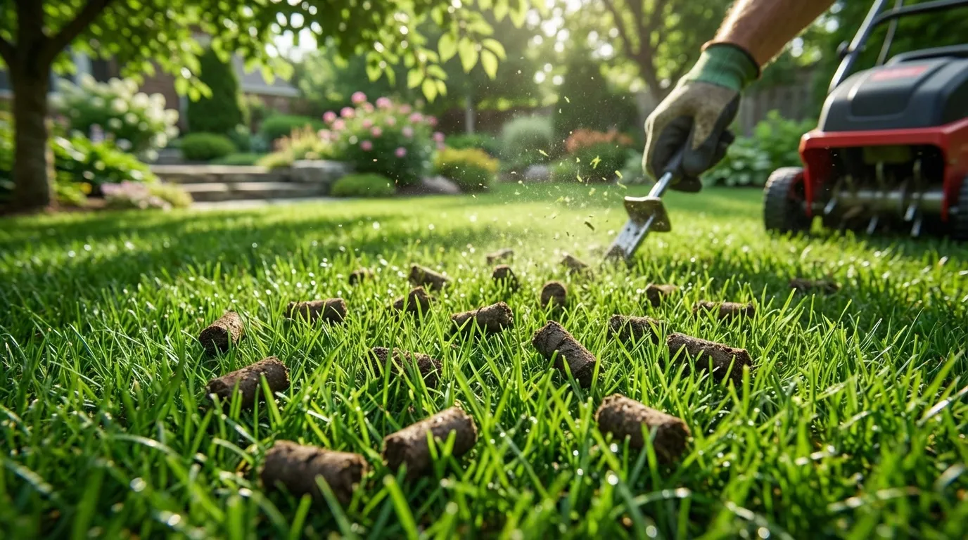 Lawn aeration project Carver MN